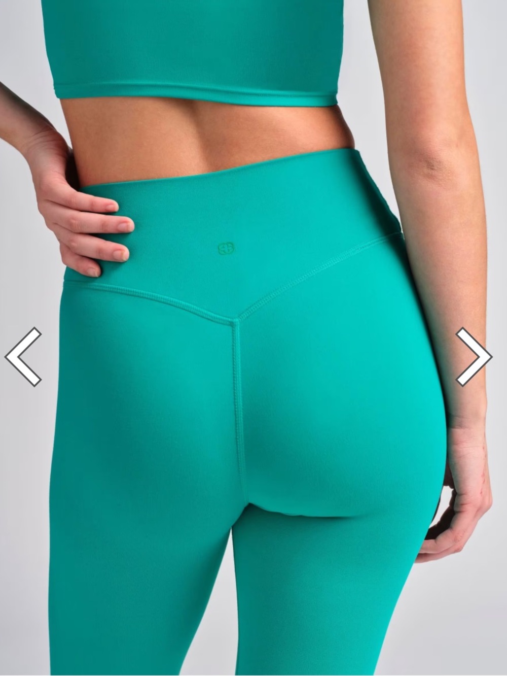 Comfrt- Comfrtcore High-Waist Teal Performance Leggings - Women - Picture 3 of 6